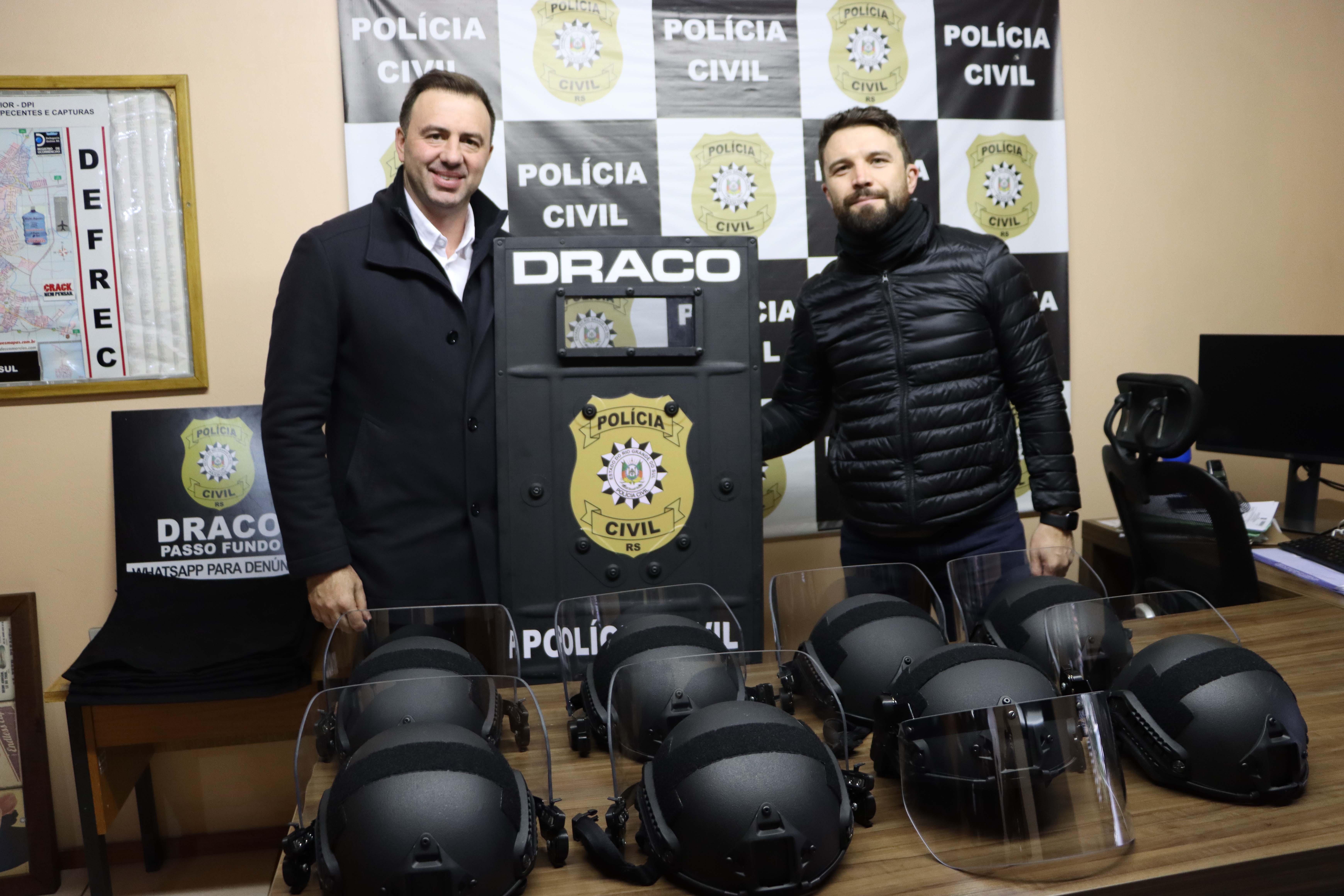 Delegacia de Repressão às Ações Criminosas Organizadas (DRACO) recebe equipamentos de segurança adquiridos com recursos doados pela Be8