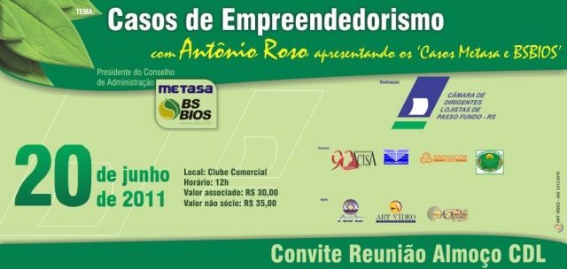 Pres. do Conselho de Administração da BSBIOS é palestrante da reunião-almoço da CDL